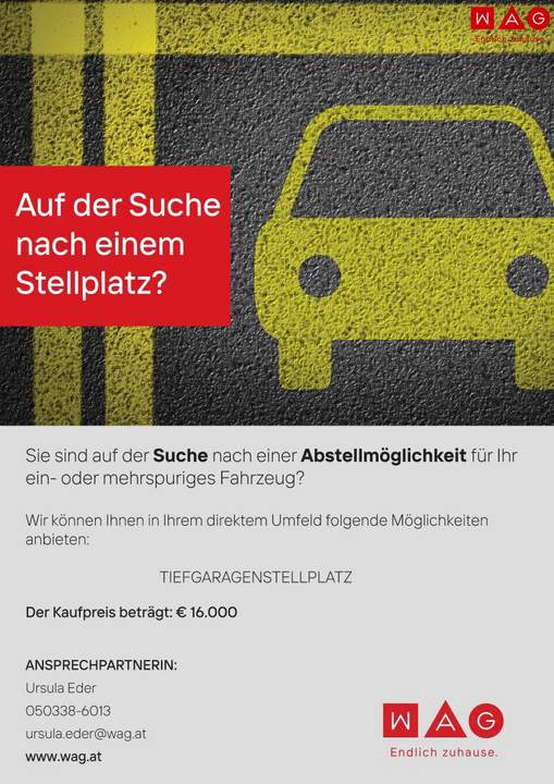 Tiefgaragenplatz in sicherer Umgebung: sofort verfügbar - provisionsfrei! Ihr Auto hat es sich verdient!