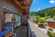 Dachgeschosswohnung an der Skipiste mit Kaiserblick
