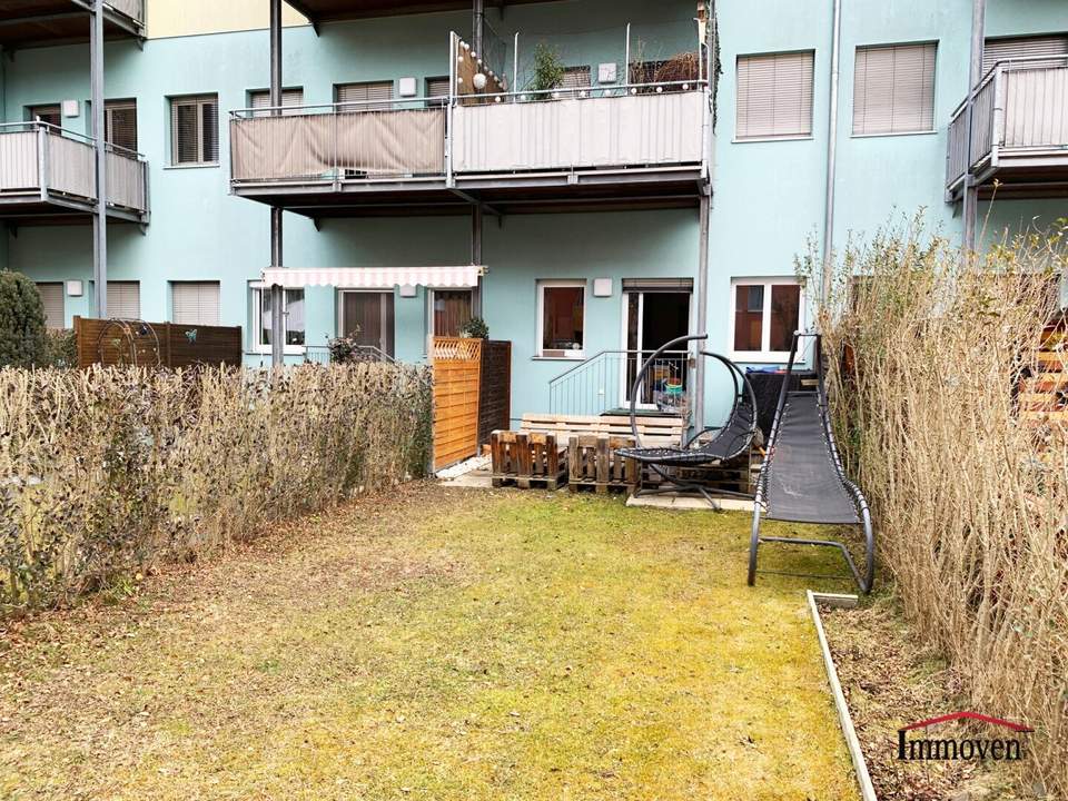Könnte das Ihre neue Wohlfühloase werden? Lichtdurchflutete 2-Zimmerwohnung mit Garten.