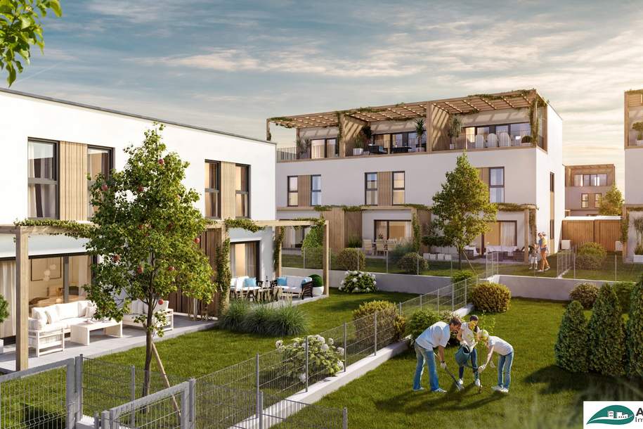 hochwertiges Reihenhaus inklusive Parkplatz - provisionsfrei, belagsfertig, in Krems-Gneixendorf, Haus-kauf, 413.000,€, 3500 Krems an der Donau(Stadt)