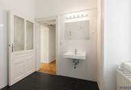 Komplett hofseitg ausgerichtete Stilaltbauwohnung im Jugendstiljuwel Schottenfelder Hof | Blick in den grünen Innenhof | Ideal auch zur WG-Nutzung