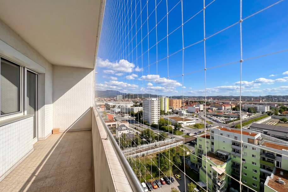 Gut geschnittene Wohnung mit Weitblick - zentrumsnah, ruhig, mit zugeordnetem Freistellplatz!, Wohnung-kauf, 159.000,€, 8020 Graz(Stadt)
