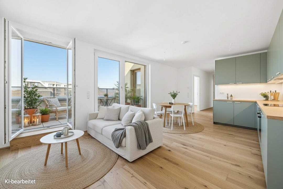 PROVISIONSFREI! Letzte Dachgeschoß-Wohnung im Projekt | Lichtdurchflutete 3-Zimmer | Terrasse mit urbanem Fernblick