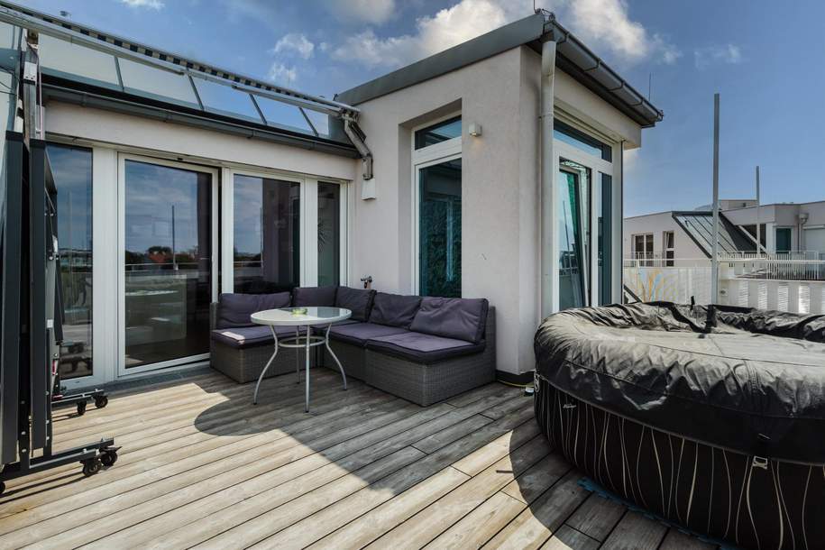 “Dachgeschosswohnung mit 3 Zimmern, ca. 35,62 m² großer Terrasse in der Nähe der U2 Aspern“, Wohnung-kauf, 449.000,€, 1220 Wien 22., Donaustadt