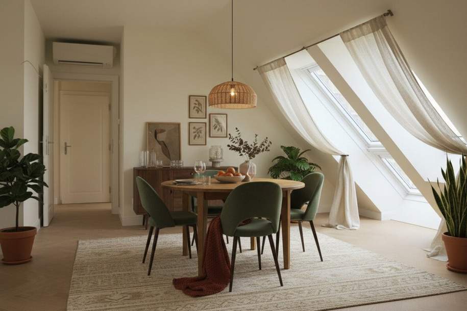 1030! Modernes, sonniges 3-Zimmer DG mit Terrasse Nähe Urania!, Wohnung-miete, 2.249,32,€, 1030 Wien 3., Landstraße