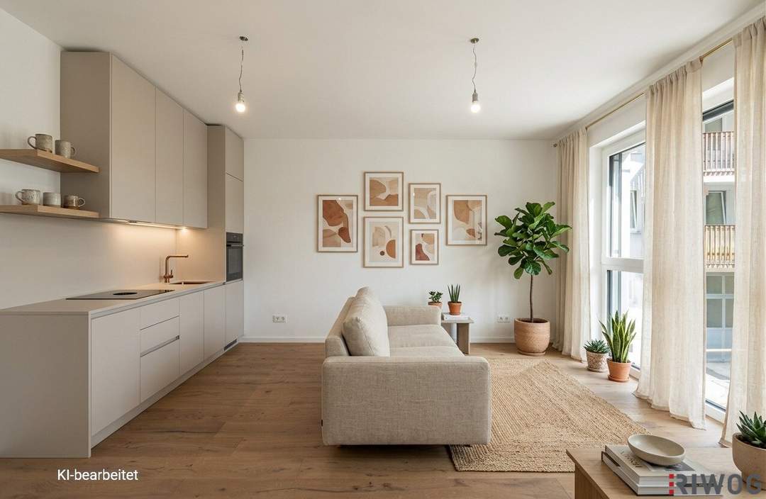 RAUMWUNDER | Erstbezug nach Errichtung | südseitige 2-Zimmerwohnung mit Balkon in ruhigen Innenhof | optionale Tiefgaragenplätze