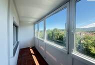 Pendler aufgepasst - sanierte 2-Zimmer-Wohnung mit südseitiger Loggia, Lift und schönem Ausblick