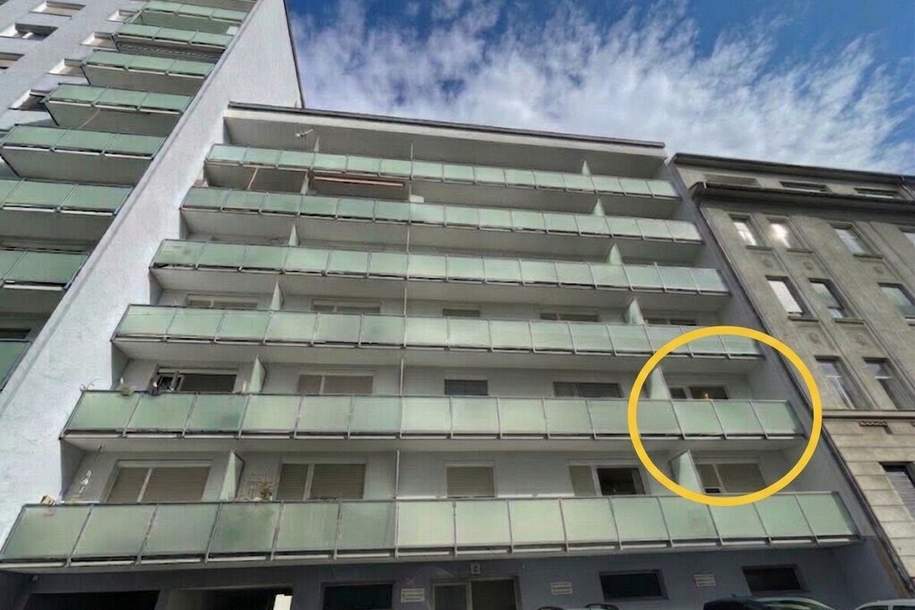 GRAZ - Geidorf: Große Küche + Wohn/Schlafzimmer auf 40m² + 5m² Balkon, für Studenten oder Anleger, Wohnung-kauf, 175.000,€, 8010 Graz(Stadt)