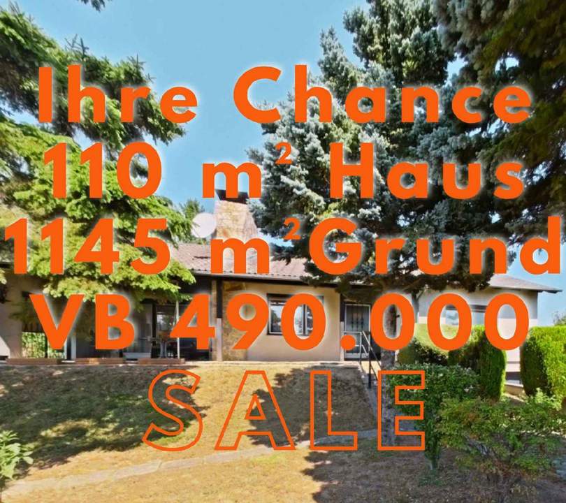 IHRE CHANCE: 3-ZIMMER-BUNGALOW + ca. 1.145 m² EIGENGRUND +VB 490.000,- +GARAGE+KELLER