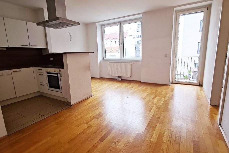 HUMBOLDTGASSE, U1 NÄHE, 76 m2 Neubau inkl. 4 m2 Loggia, Wohnküche, 2 Zimmer, Parketten, Wannenbad, 2. Liftstock, Wohnung-miete, 1.291,33,€, 1100 Wien 10., Favoriten
