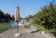 Moderner Sommer-Badebungalow mit direktem Wasserzugang auf Pachtgrund