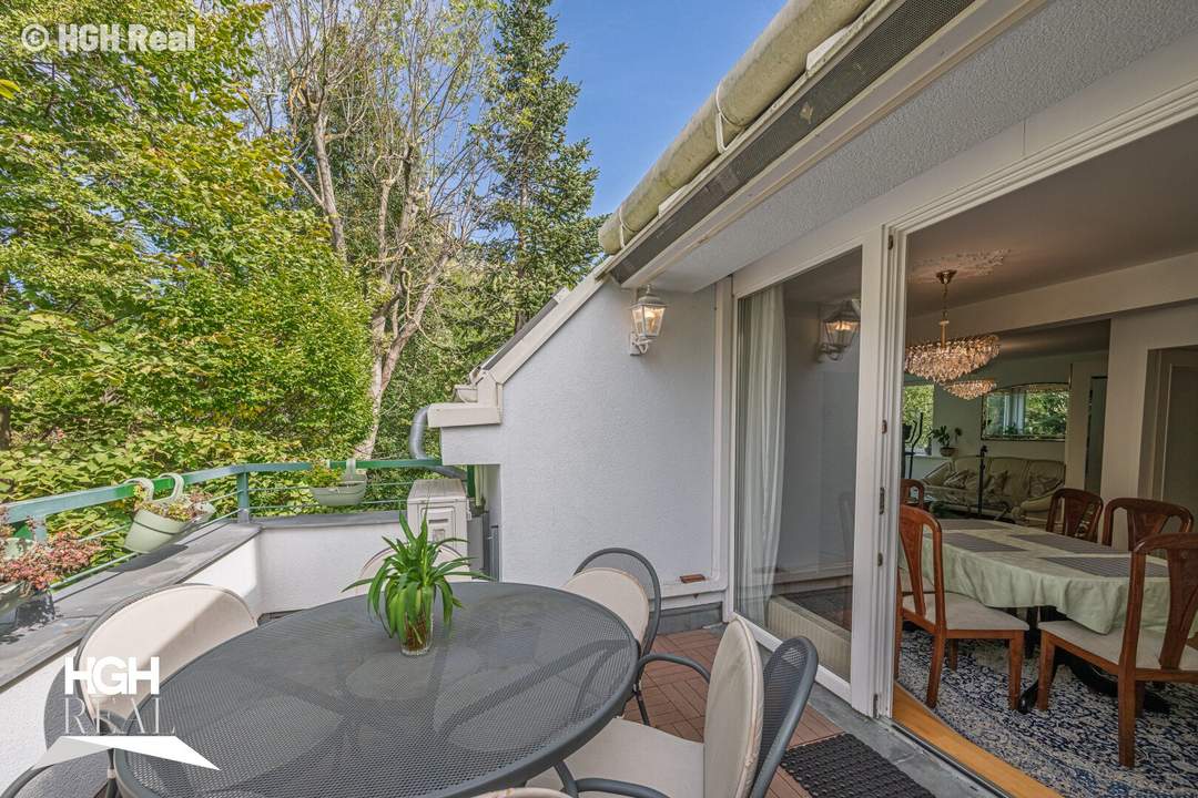 1190 Wien Döbling Lichtdurchflutete 5-Zimmer Dachgeschoß-Maisonette mit Panoramaterrassen und zwei Garagenplätzen
