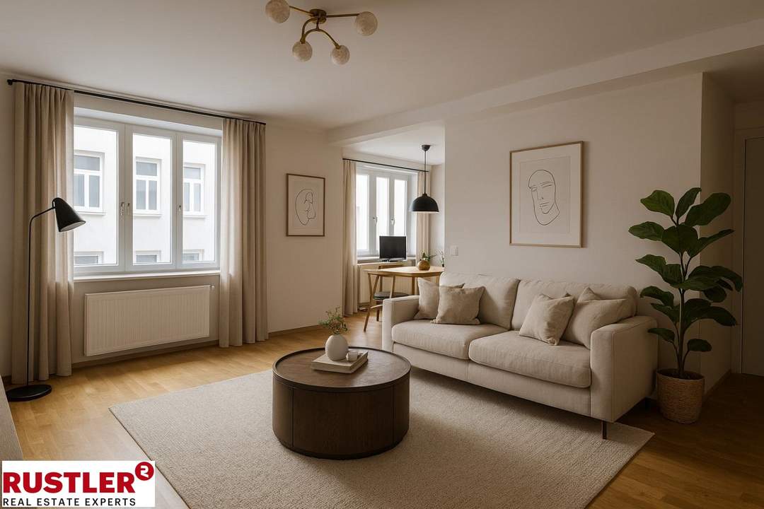 U2 TABORSTRASSE - Zimmer getrennt begehbar