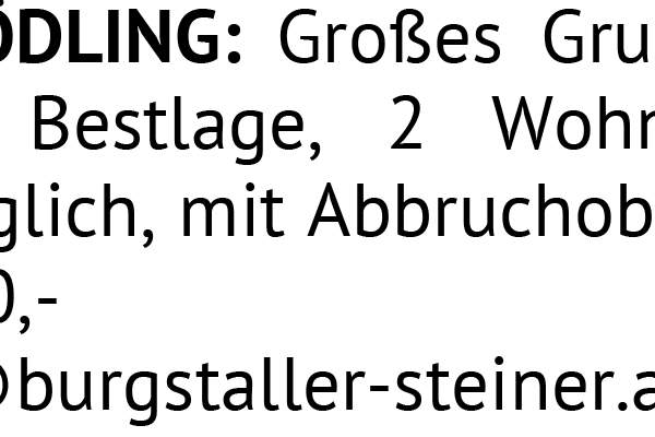 Großes Grundstück in Bestlage, 2 Wohneinheiten möglich, mit Abbruchobjekt; VB 690.000,- MÖDLING: off, Grund und Boden-kauf, 690.000,€, 2340 Mödling