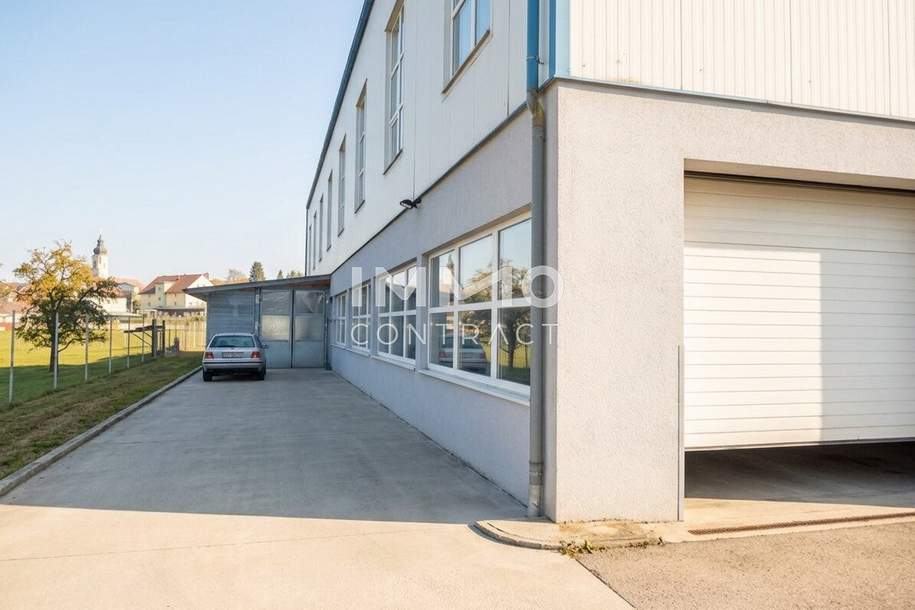Lagerhalle mit ca. 500 m² Fläche günstig zu vermieten, Raumhöhe ca. 3,2 m, Einfahrtstor ca. 4x3 m., Gewerbeobjekt-miete, 1.300,00,€, 3322 Amstetten