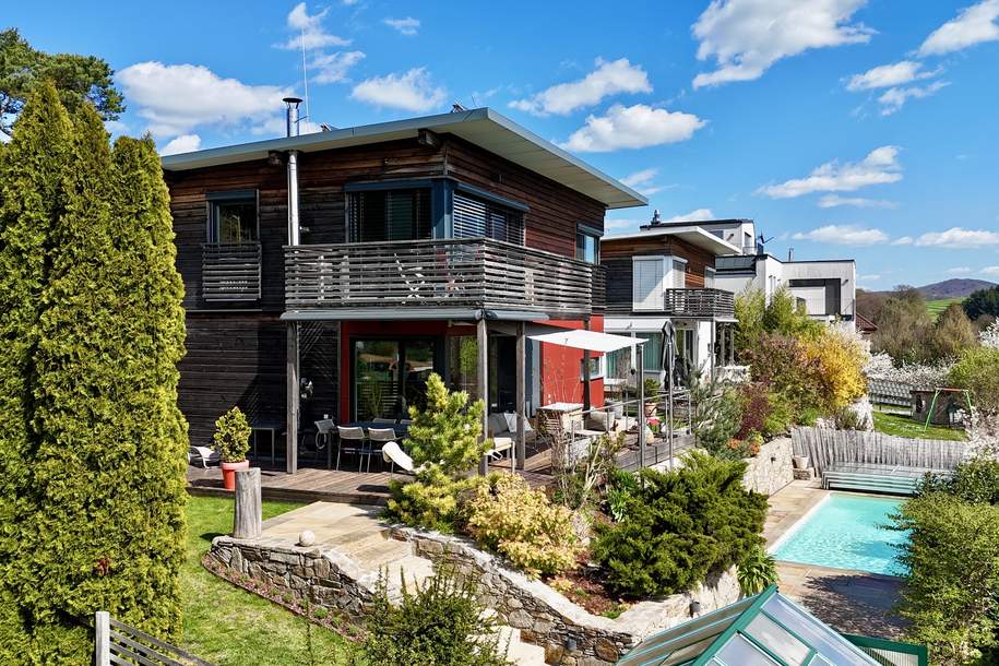 Unverbaubare Aussicht I hochwertige Poolanlage I eigener Saunabereich I Luftwärmepumpe Fußbodenheizung I, Haus-kauf, 849.000,€, 3013 Sankt Pölten(Land)