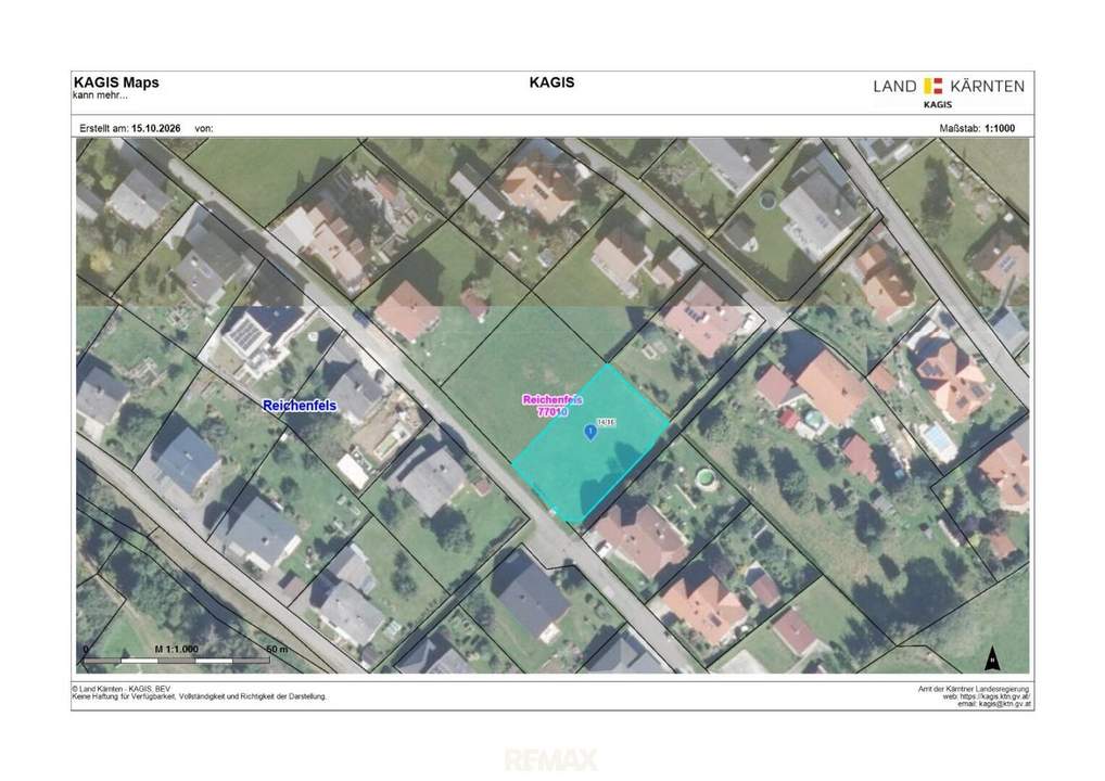 Ca. 893 m² großes Grundstück mit Bauland-Widmung ohne Bauverpflichtung in Reichenfels