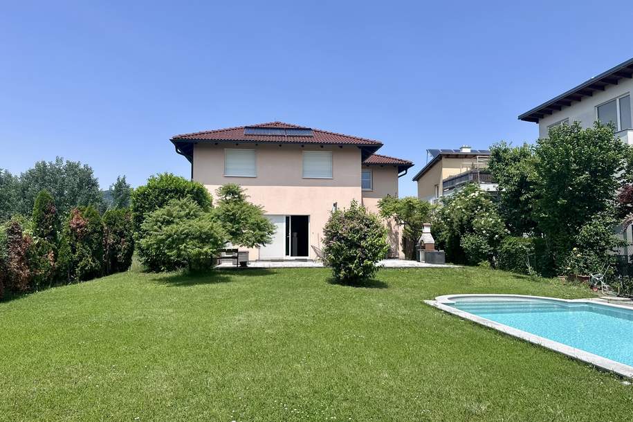 Tolles Zweifamilienhaus mit Einliegerwohnung, sonniger Terrasse, Keller, Doppelgarage und Pool!, Haus-kauf, 1.400.000,€, 2511 Baden