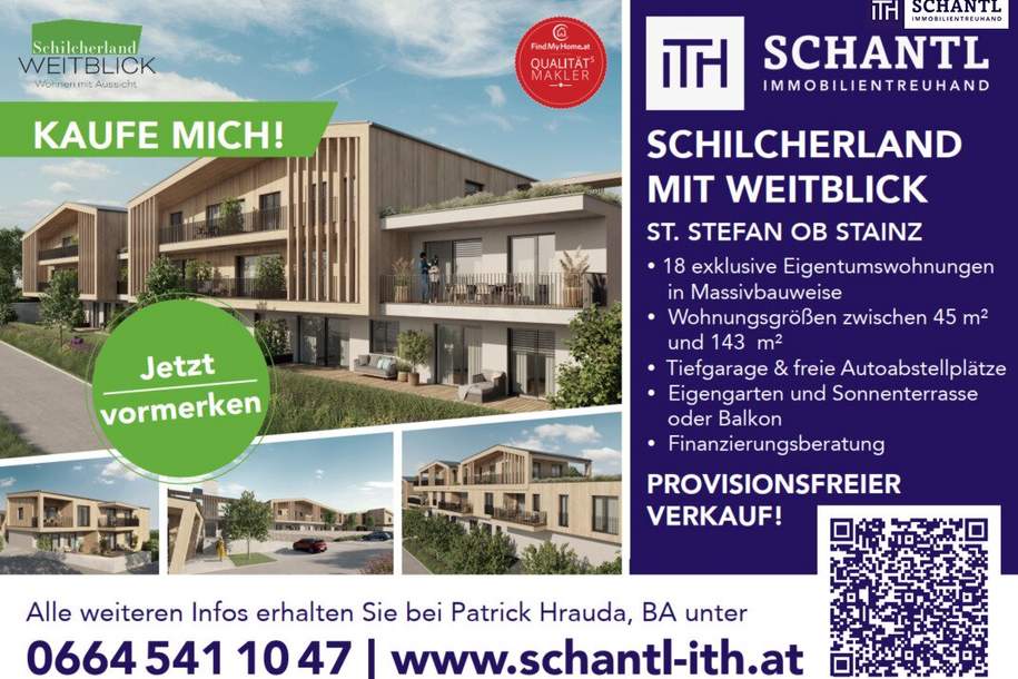 Projekt Schilcherland mit Weitblick - Hervorragendes Neubauprojekt im Zentrum von St. Stefan ob Stainz - 18 TOP WOHNUNGEN (ca. 1.468 m²) &amp; SUPERMARKT (BEREITS VERMIETET - ca. 802 m²) INKL. BAUBEWILLIGUNG, Gewerbeobjekt-kauf, 1.200.000,€, 8511 Deutschlandsberg