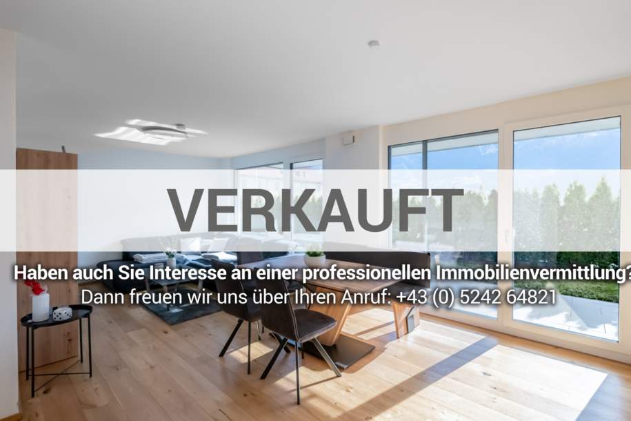 Stilvolle 3-Zimmer-Gartenwohnung – neuwertig & möbliert in Jenbach, Wohnung-kauf, 449.000,€, 6200 Schwaz