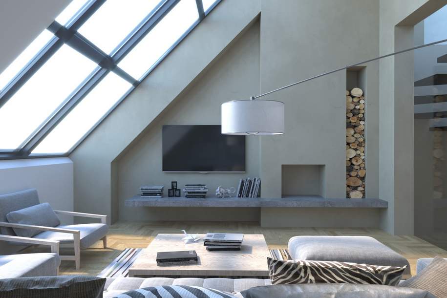 ++ EXKLUSIVE DACHGESCHOSSLOFT ++ 3 EBENEN mit TERRASSEN & DESIGN, Wohnung-kauf, 1.760.000,€, 1070 Wien 7., Neubau