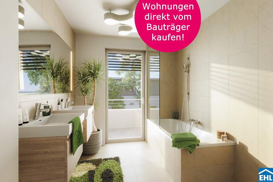 Vier Baukörper schaffen naturnahe Atmosphäre. Investieren Sie in BELLA VITA - Erwerb direkt vom Bauträger!, Wohnung-kauf, 317.550,€, 2700 Wiener Neustadt(Stadt)