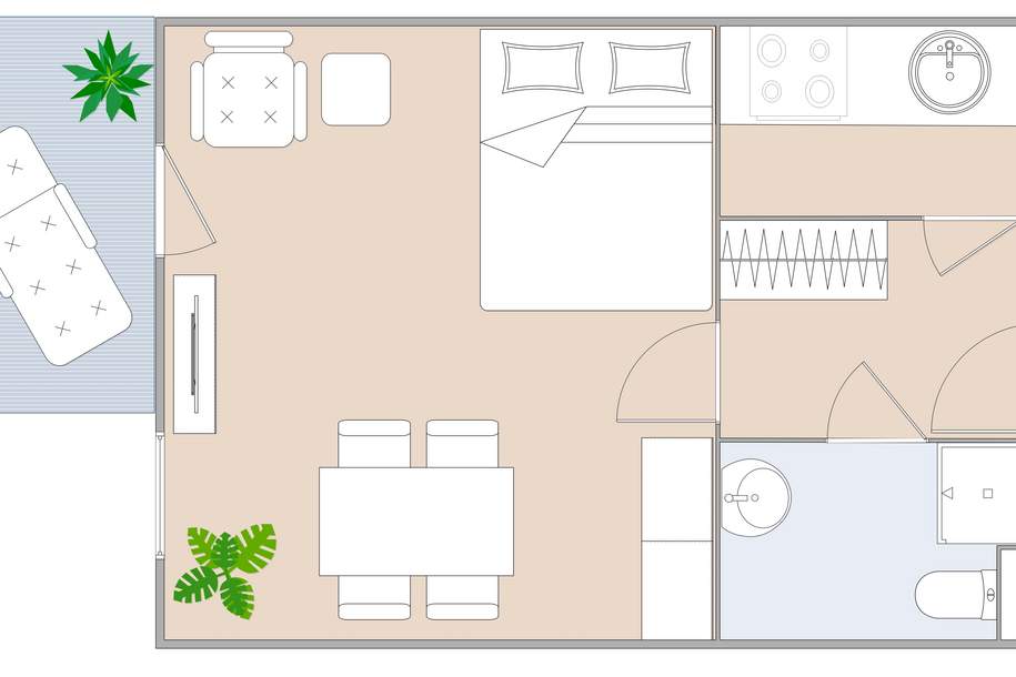 Gemütliche 1-Zimmer-Wohnung mit Balkon im 1. Stock, Wohnung-miete, 459,26,€, 8044 Graz(Stadt)