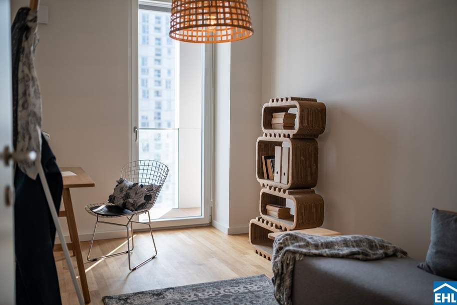 2-Zi.-Erstbezug mit Loggia & Rooftop Pool | TOWER HOMES im V22, Wohnung-miete, 735,00,€, 1220 Wien 22., Donaustadt