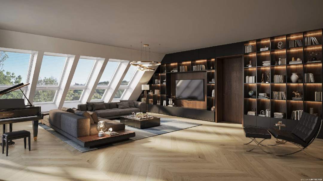 Exklusives Penthouse mit Villencharakter – Dachgeschossresidenz mit Lift bis auf die private Dachterrasse