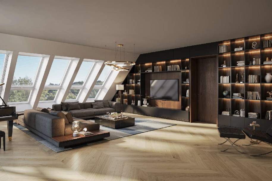 Exklusives Penthouse mit Villencharakter – Dachgeschossresidenz mit Lift bis auf die private Dachterrasse, Wohnung-kauf, 1.690.000,€, 1170 Wien 17., Hernals