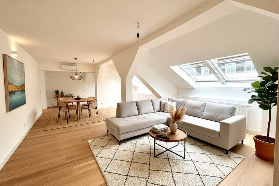 1030! Klimatisiertes 3-Zimmer DG mit Terrasse und 2 Bädern - alles auf einer Ebene! GENERALSANIERT!, Wohnung-kauf, 960.000,€, 1030 Wien 3., Landstraße