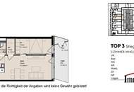 TOPLAGE und ERSTBEZUG: Hofseitige, moderne 2-Zimmerwohnung mit großer Loggia! Besichtigung ab Februar 2025 möglich!