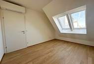 AUGARTEN-NÄHE, DACHGESCHOSS, klimatisierte 43 m2 Neubau mit 6 m2 Balkon, Wohnküche, 1 Zimmer, Duschbad, Parketten, Erstbezug