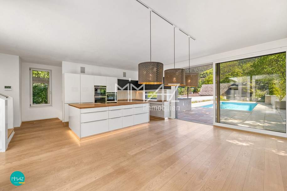 Private Oase in Hinterbrühl! Architekturvilla mit Pool und separater Dependance für Arbeit und Wellness. Panoramablick, Haus-kauf, 1.990.000,€, 2371 Mödling