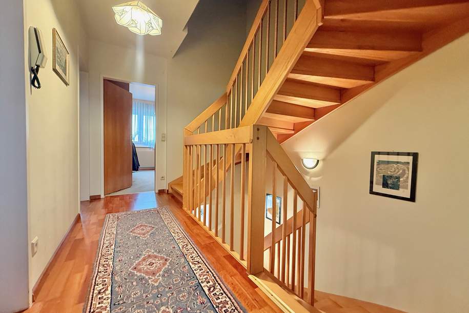 Familienidylle auf 4 Etagen in Essling I ca. 209m² benutzbare Fläche I Kamin I Naturnah &amp; top Anbindung, Haus-kauf, 649.000,€, 1220 Wien 22., Donaustadt