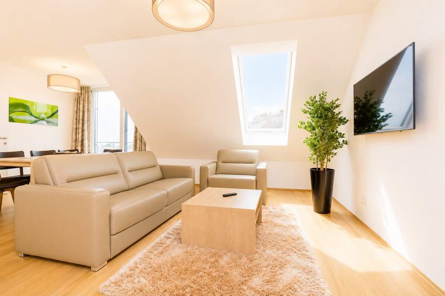 Exklusive Dachgeschosswohnung mit 2 Terrassen nahe Augarten – Ruhelage &amp; Fernblick, Wohnung-kauf, 889.000,€, 1200 Wien 22., Donaustadt