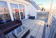 DACHGESCHOSS, FERNBLICK, 48 m2 Neubau mit 13 m2 Balkon, Wohnküche, 1 Zimmer, Duschbad, Garage möglich, U3-Nähe, vermietet