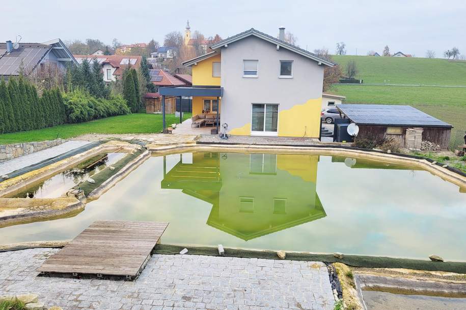 Einfamilienhaus mit großem Garten und Schwimmteich, Haus-kauf, 440.000,€, 4720 Grieskirchen