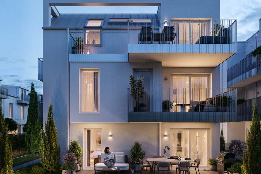 Sonnendeck: 50 m² DG-Apartment mit fast 12 m² Terrasse. Nähe Strandcafé Alte Donau, Wohnung-kauf, 479.000,€, 1220 Wien 22., Donaustadt