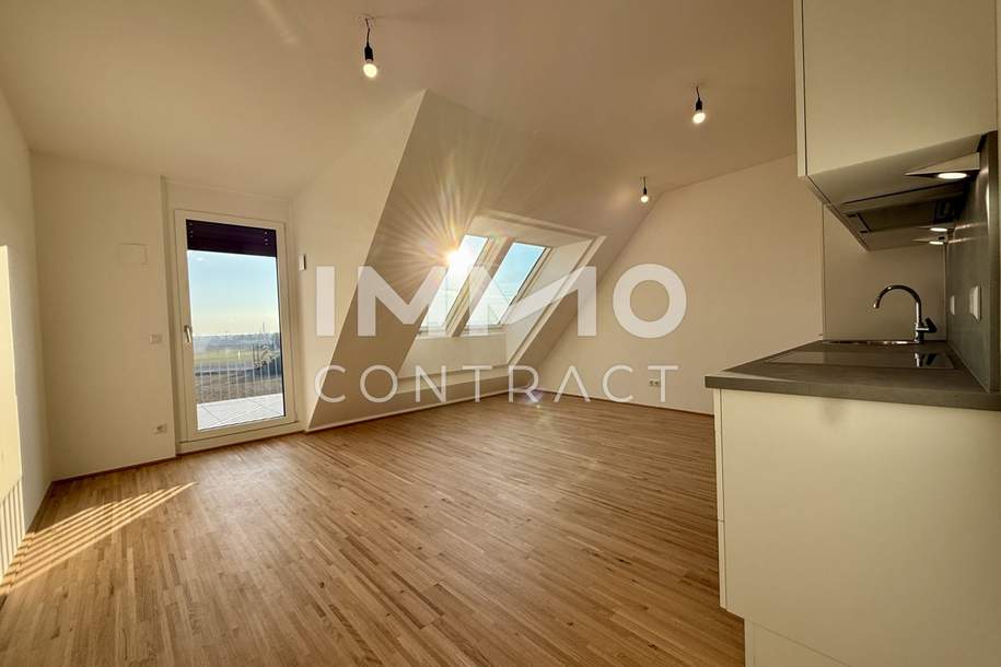 Erstbezug in Ruhelage: Energieeffiziente 60 m²-DG-Wohnung mit Kühlung – 2 Monate mietfrei, Wohnung-miete, 1.148,99,€, 1220 Wien 22., Donaustadt