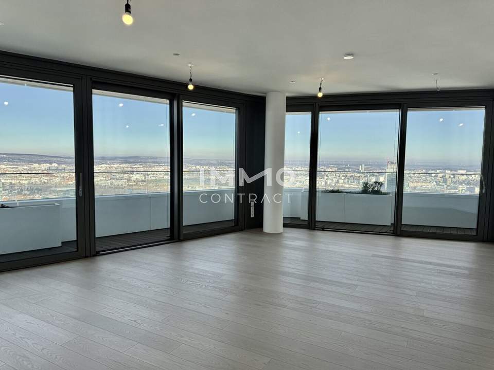 Exklusive 120m² Luxuswohnung mit 20m² Balkon &amp; atemberaubendem Kahlenberg-Blick im 45. Stock