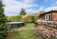 KLEINGARTENHAUS / GRUNDSTÜCK AM HACKENBERG - EIGENGRUND - GANZJÄHRIG WOHNEN - GROSSE TERRASSE UND POOL - MITTEN IM GRÜNEN