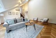 DACHGESCHOSS! OPERNRING, klimatisiertes 110 m2 Dachgeschoss mit 20 m2 Terrasse, 3 Zimmer, Küche, 2 Bäder, Möblierung möglich