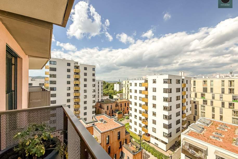 Provisionsfrei: Apartment beim Grünareal „Freie Mitte“ - Teilmöbliert, Deckenkühlung, Panoramabalkon, Gym!, Wohnung-miete, 1.420,62,€, 1020 Wien 2., Leopoldstadt