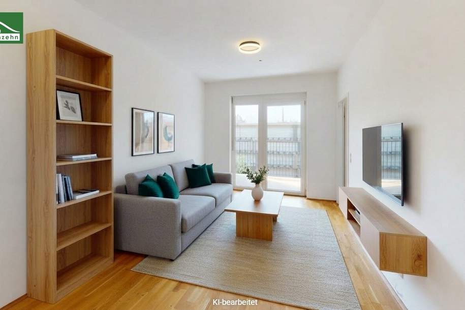 Hochwertige 2-Zimmer-Wohnung im Grazer Bezirk Puntigam - Wohnen im Brauquartier!, Wohnung-miete, 724,06,€, 8055 Graz(Stadt)