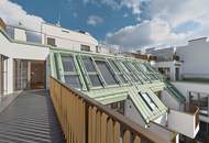 LUXUS-PENTHOUSE DIREKT AM NASCHMARKT! Grandiose Dachterrasse mit traumhaften Wienblick