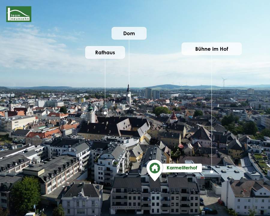 Moderne 2-Zimmer-Wohnung in idealer Lage! Karmeliterhof - Neubauwohntraum beim Rathausplatz. - WOHNTRAUM