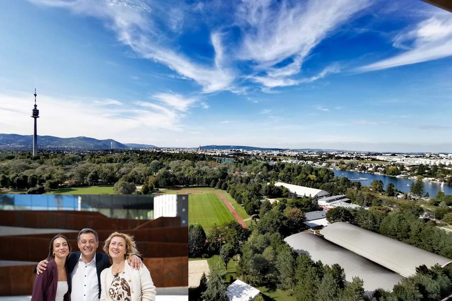 Kratochwjelstraße: Möblierte 3 Zimmer mit Klima und verglaster Loggia nahe der Alten Donau mit herrlichem Weitblick!, Wohnung-miete, 1.770,00,€, 1220 Wien 22., Donaustadt