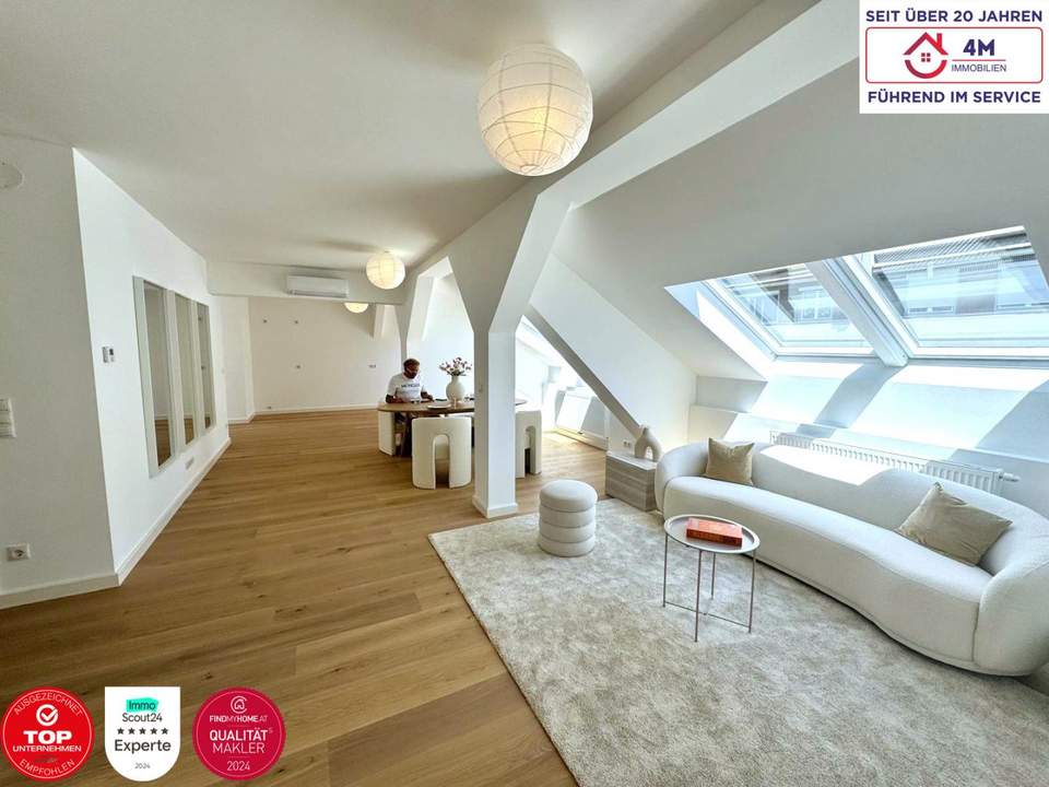 Exklusives Dachgeschoss im Stilaltbau – 132 m² Wohnluxus im 3. Bezirk