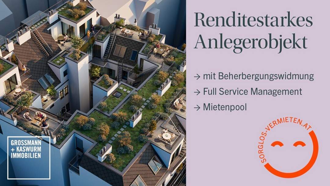 RENDITESTARKES ANLEGEROBJEKT MIT BEHERBERGUNGSWIDMUNG BEI SCHÖNBRUNN